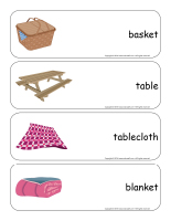 Giant word flashcards-Picnics