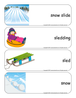 Giant word flashcards-Sledding-1