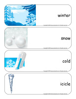 Giant word flashcards-Snowflakes-1