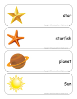 Giant word flashcards-Stars