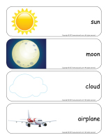 Giant word flashcards-The sky-1