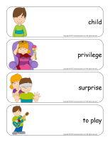 Giant word flashcards-Universal Children’s Day-1