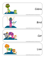 Giant word flashcards-Yoganimals-1