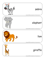 Giant word flashcards-Zoo-1