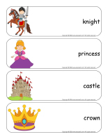 Giant word flashcards-knights and princesses-1