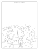 Halloween greeting card-BW
