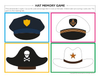 Hat memory game