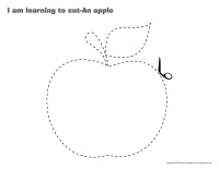 I am learning to cut-An apple-1