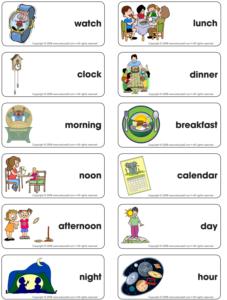 Time-Flash card word