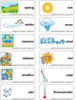 Word-flashcards-Four-seasons