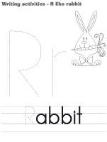 Writing activities R like rabbit Writing activities R like rabbit