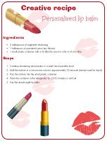 Creative recipe - Personalized lip balm