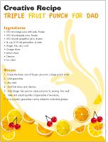 Creative recipe - Triple fruit punch for Dad