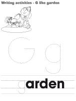 Writing activities - G like garden