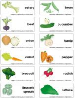 Word flashcards - Vegetables