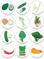 Story and memory game - Vegetables-