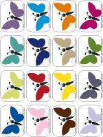 Multicoloured butterflies