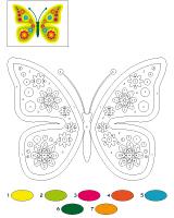 Color by number - Butterfly