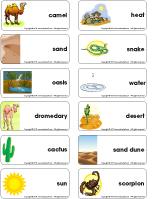 Word flashcards - The desert Word flashcards - The desert