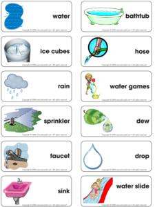 Water Games-Word flashcard