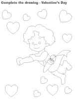 Complete the drawing-Valentine?s Day