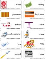 Word flashcards-Restaurant