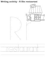 Writing activities-R like restaurant