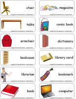 Word flashcards-The library