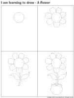 I am learning to draw-A flower I am learning to draw-A flower