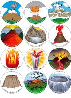 Magnetic memory game-Volcanoes Magnetic memory game-Volcanoes