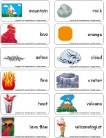 Word flashcards-Volcanoes Word flashcards-Volcanoes
