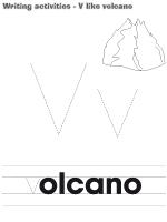 Writing activities-V like volcano Writing activities-V like volcano