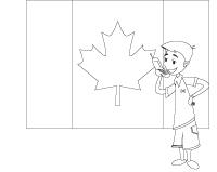 Coloring pages theme-Canada Day