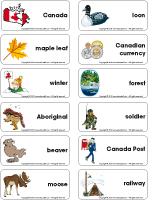 Word flashcards-Canada Day