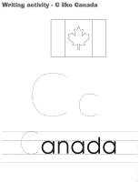 Writing activities-C like Canada