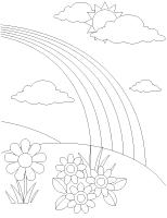 Coloring pages theme-Rainbows Coloring pages theme-Rainbows