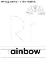 Writing activities-R like rainbow Writing activities-R like rainbow