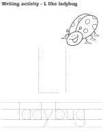 Writing activities-L like ladybug Writing activities-L like ladybug