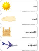 Giant word flashcards-Vacations