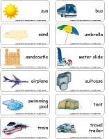 Word flashcards-Vacations