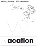Writing activities-V like vacation Writing activities-V like vacation