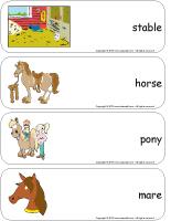 Giant word flashcards-Stables