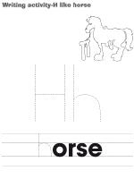 Writing activities-H like horse