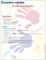 Creative recipe-Economical finger paint Creative recipe-Economical finger paint