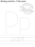 Writing activities-P like paint Writing activities-P like paint