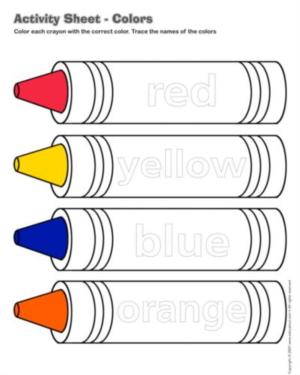 Colors - Activity sheet Colors - Activity sheet