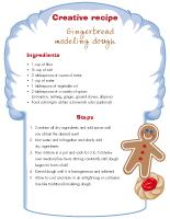 Creative recipe-Gingerbread modeling dough