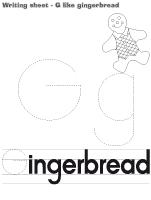 Writing sheets-G like gingerbread