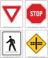 Traffic lights and signs