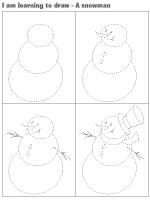 I am learning to draw-A snowman